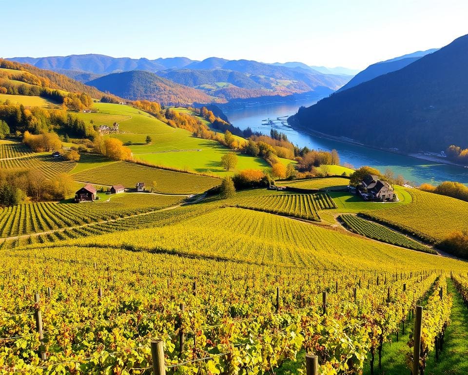 Oostenrijkse wijnen en Wachau-vallei druivensoorten