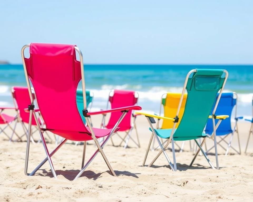 Opklapbare strandstoelen voor gemak op reis