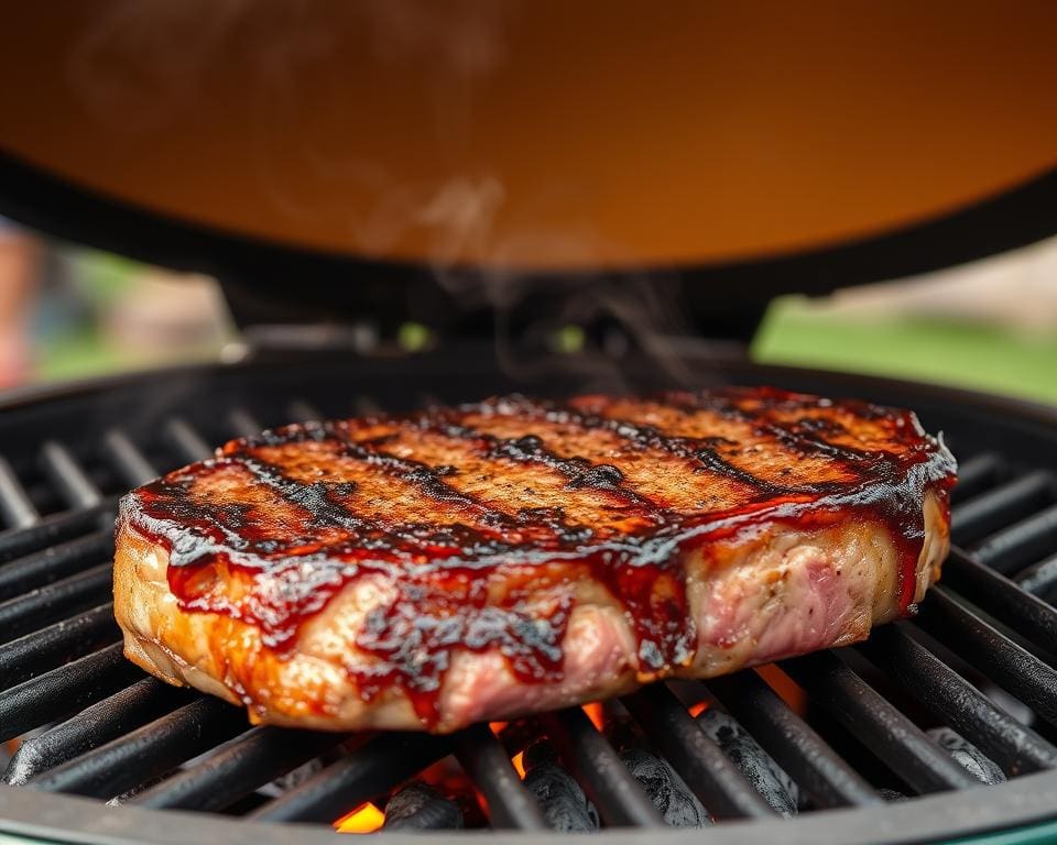 Hoe zorgt de Big Green Egg voor perfect gegaard vlees?