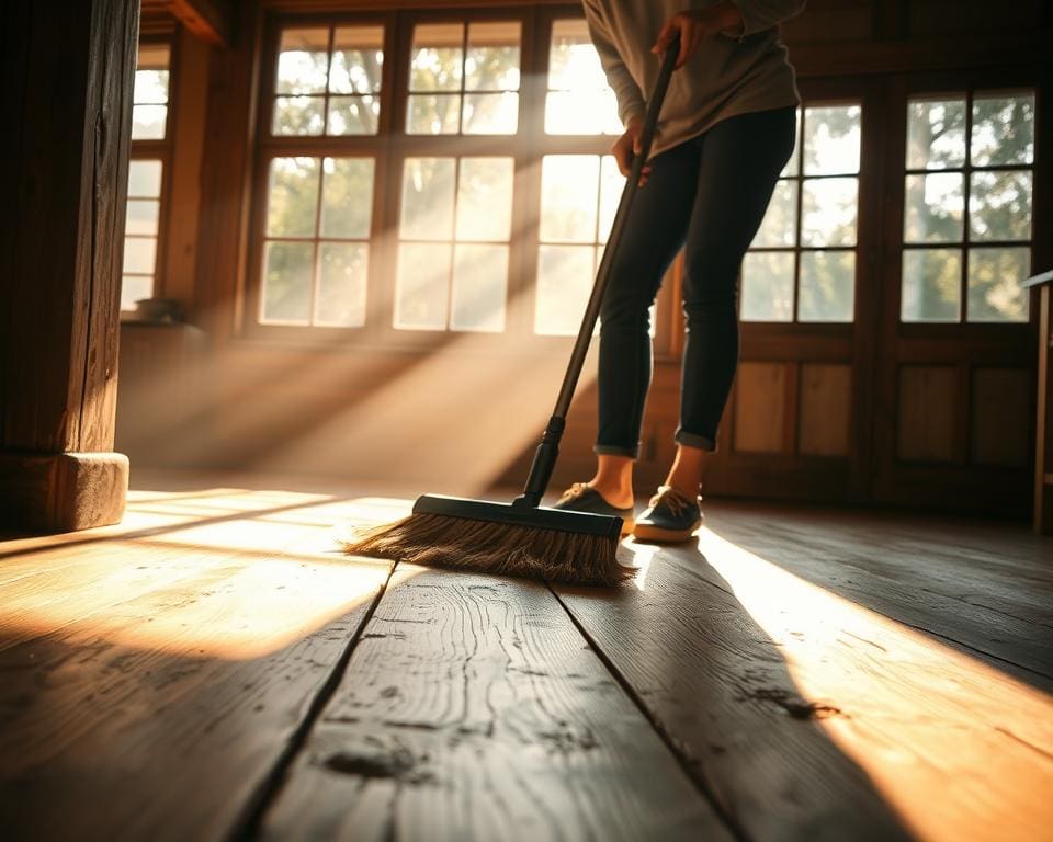 houten vloer schoonmaken