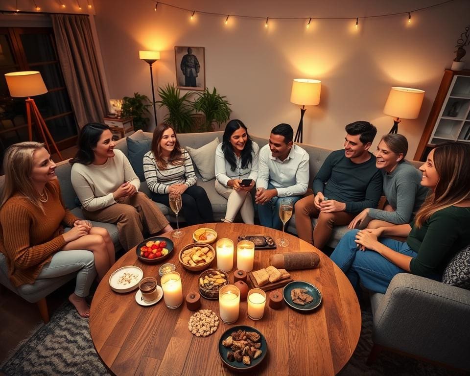 avond met vrienden